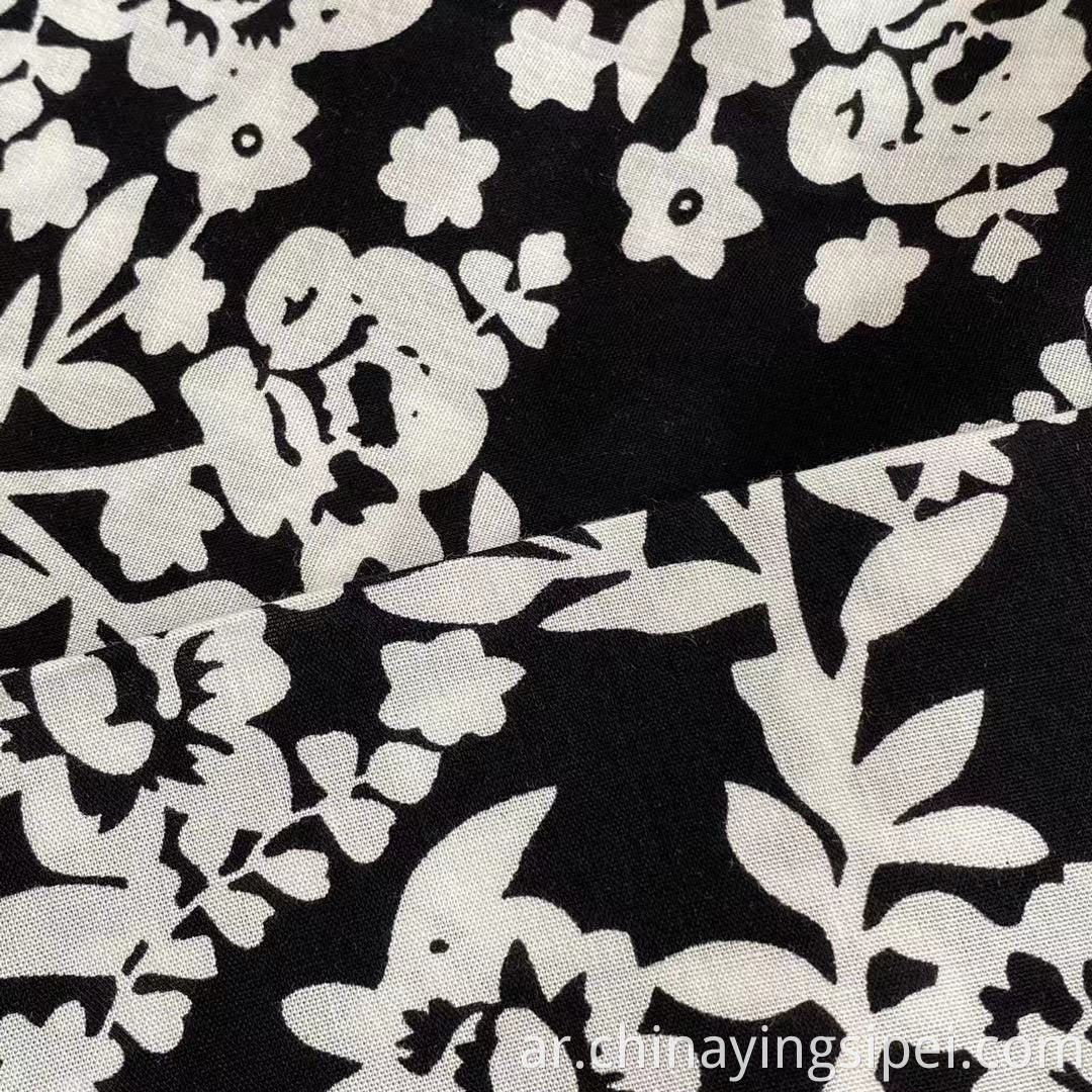 نوعية جيدة 45S 45S المنسوجة الملابس 100 ٪ Rayon Floral Rose Flower Plugh Printed الحدود المطبوعة